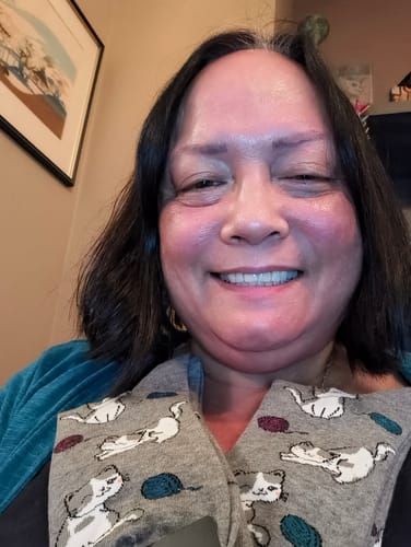 Customer photo review of "Teacup Cats" Cotton Socks by Crazy Toes-Medium