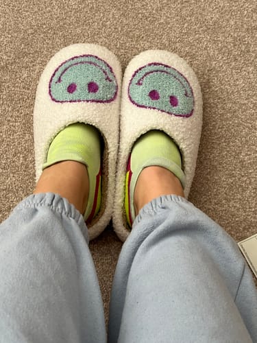 Customer photo review of Happy Face Slippers