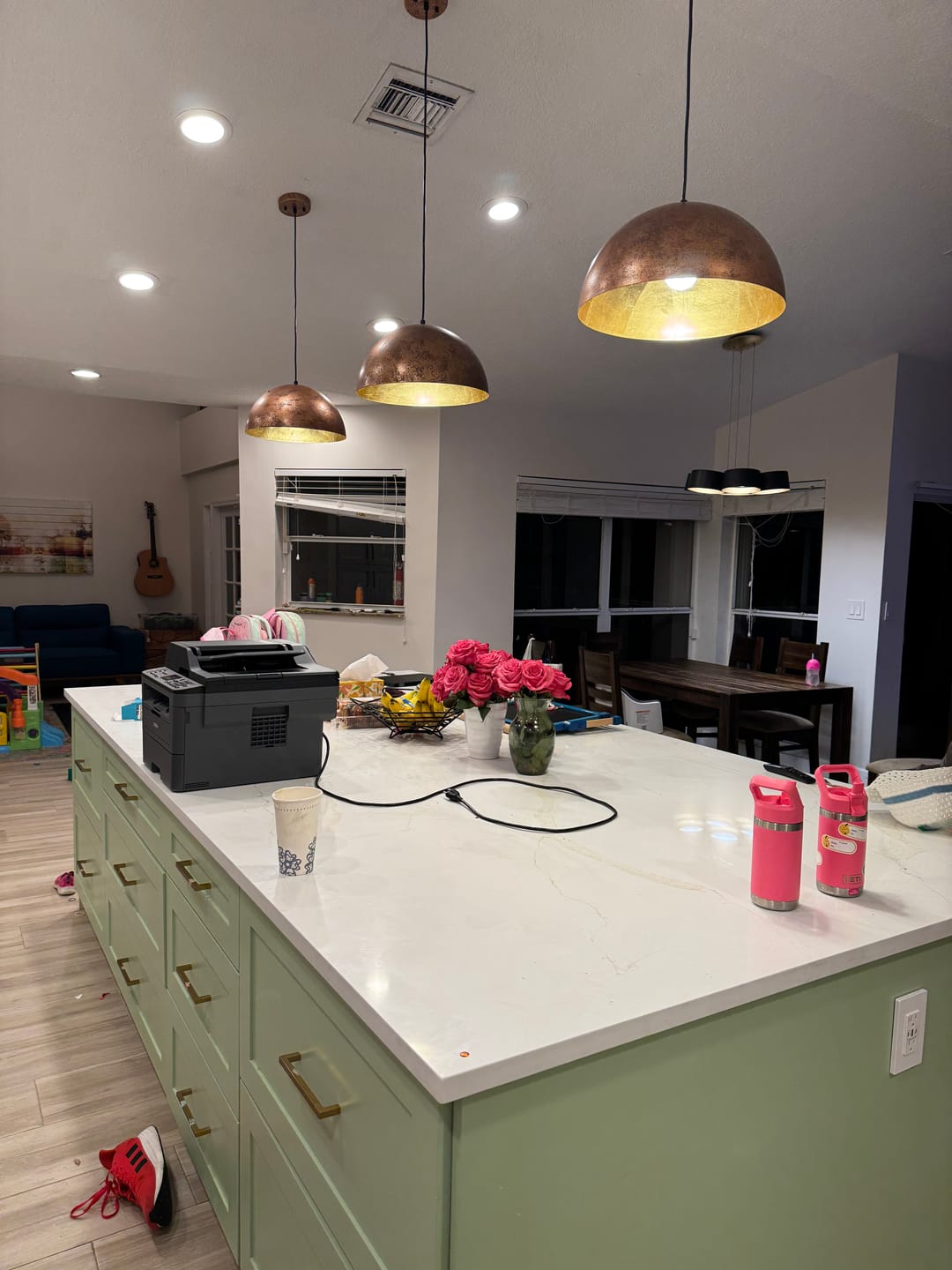 Customer photo review of Oversized Metal Dome Pendant Light