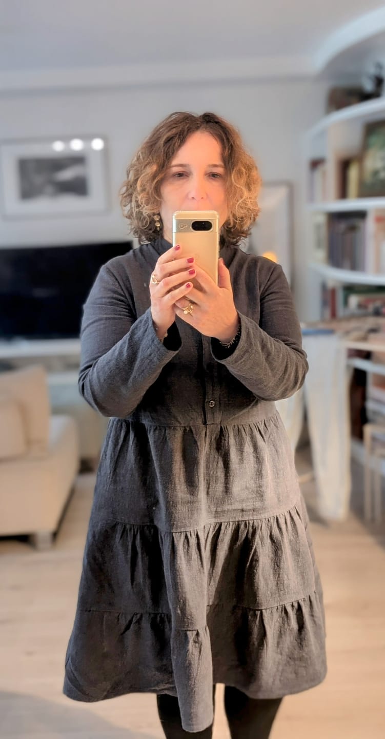 Customer photo review of Robe Bella - lin stone wash bleu navy