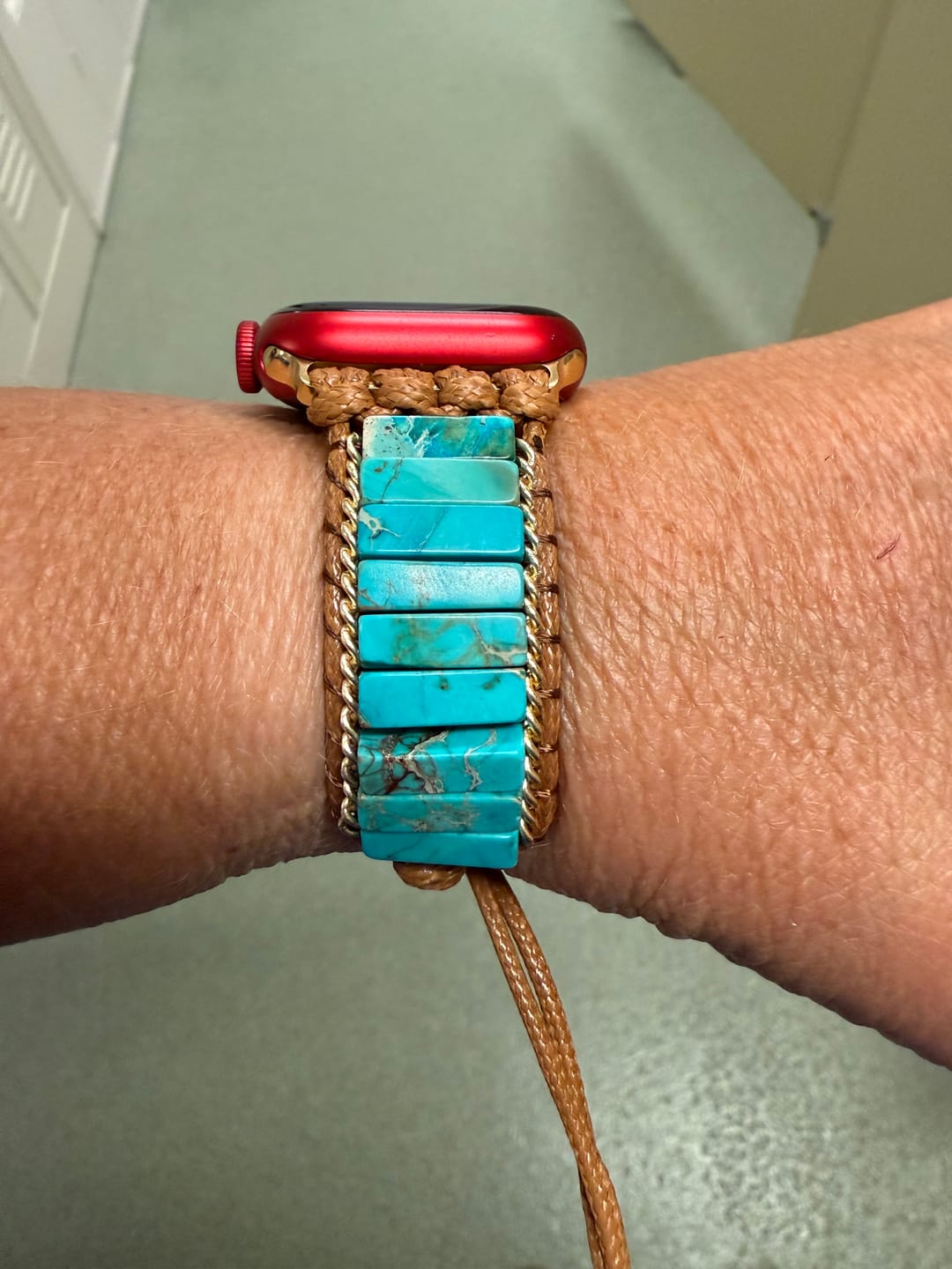 Customer photo review of Native Turquoise Protection Apple Watch Strap
