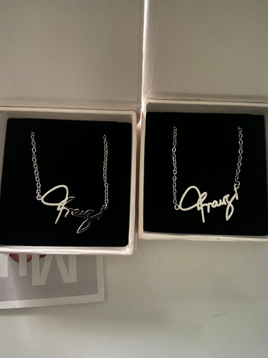 Customer photo review of Namenskette aus deiner Handschrift