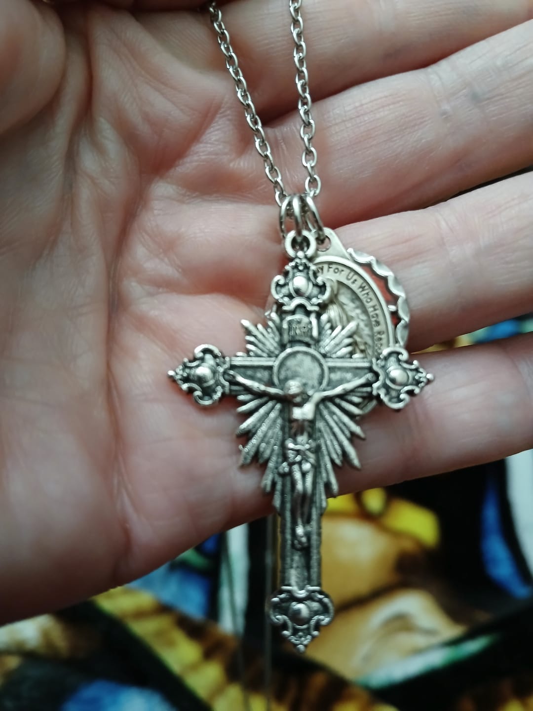 Customer photo review of Crucifixes touched to the True Cross-package of 3