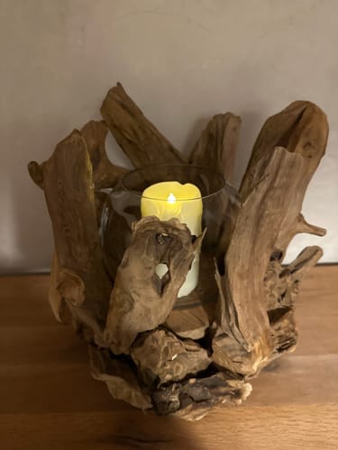 Customer photo review of Wurzel Kerzenständer VONDRO mit Glas