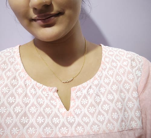 Customer photo review of Stay Golden Necklace