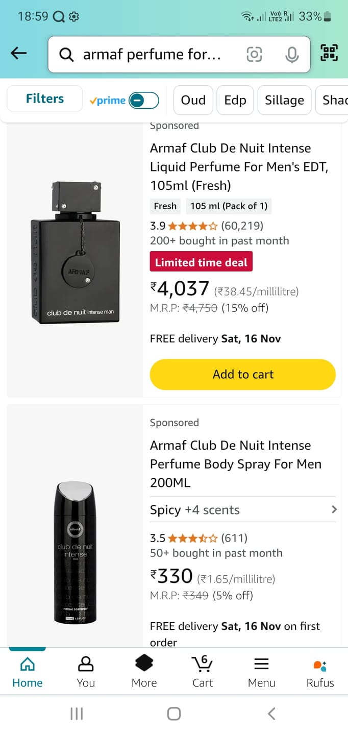 Customer photo review of Armaf Club De Nuit Intense Man Parfum Limited Edition