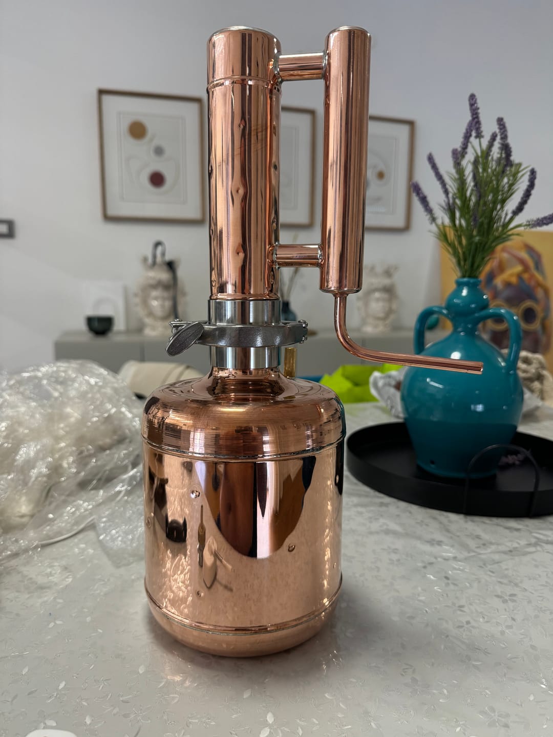Customer photo review of Copper moonshine still 0.63G (2.4L) Flavor-still