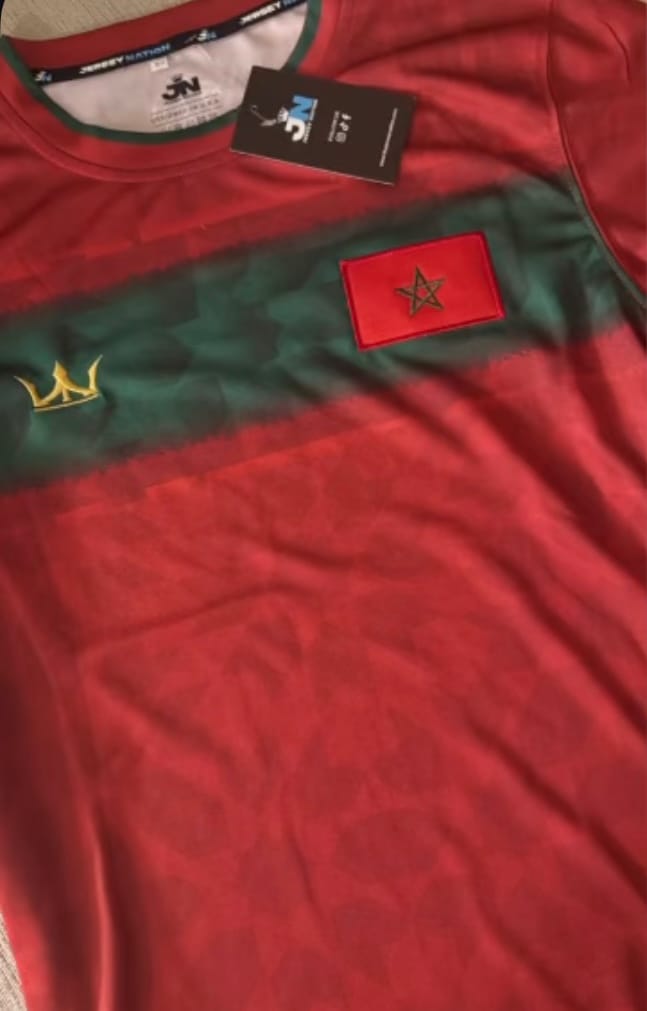 Customer photo review of Morocco Custom Football Jersey