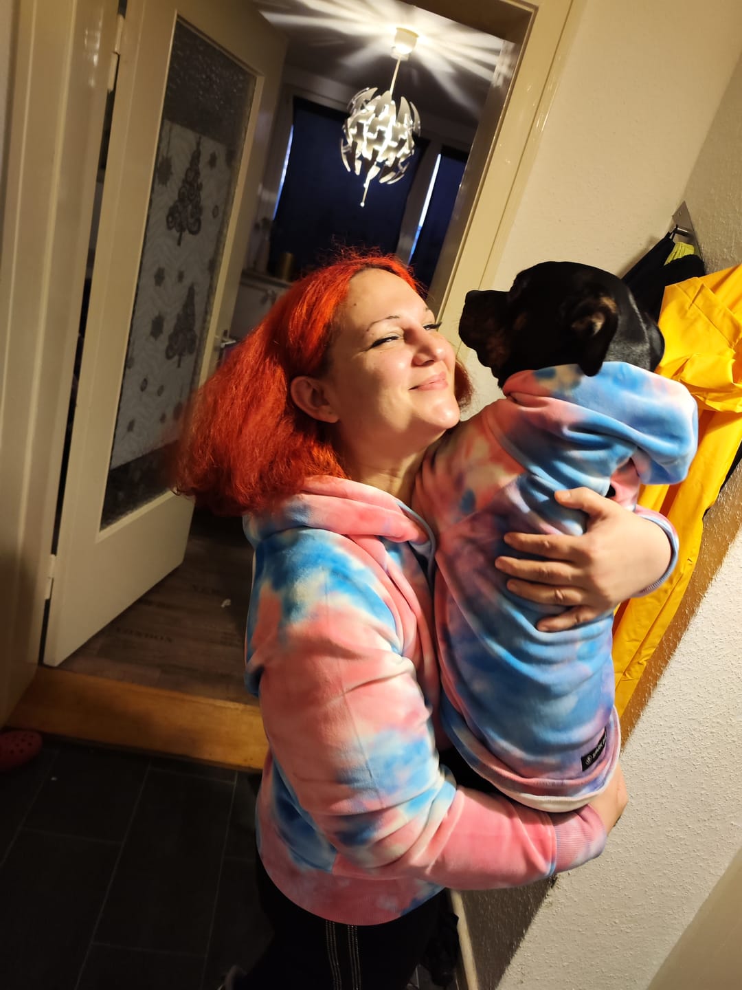 Customer photo review of Velvet Human Hoodie - Snow Cone