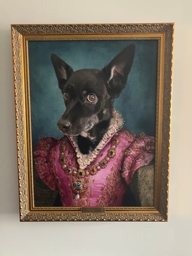 Customer photo review of The Countess – Custom Vintage Pet Canvas