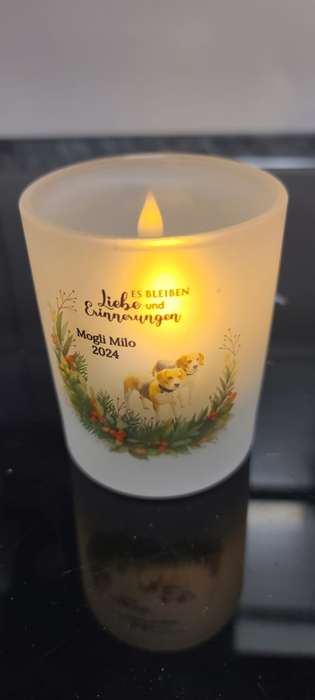 Customer photo review of Bei euch - Personalisiertes Teelicht