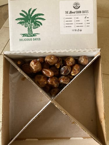 Customer photo review of Organic Barhi Dates Box