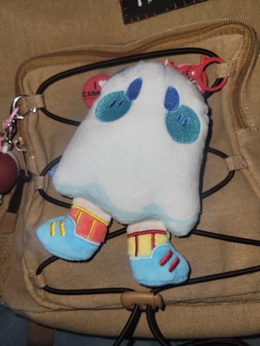 Customer photo review of Ghost Plush Pouch Keychains!