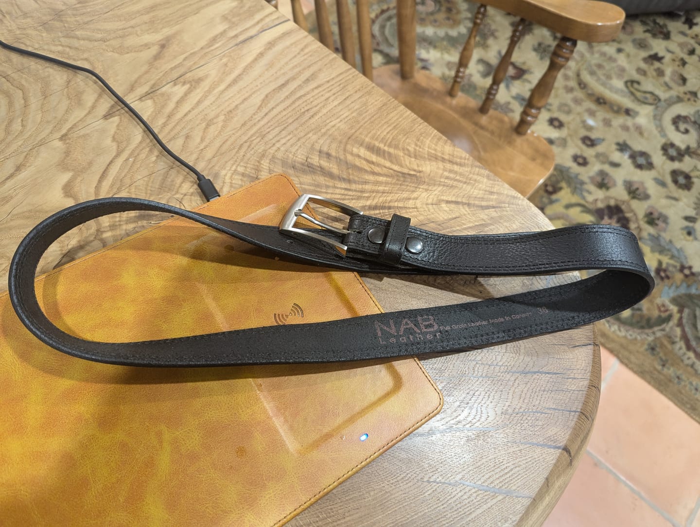 Customer photo review of The Milestone Belt - Black Formal 100% Real Leather Belt