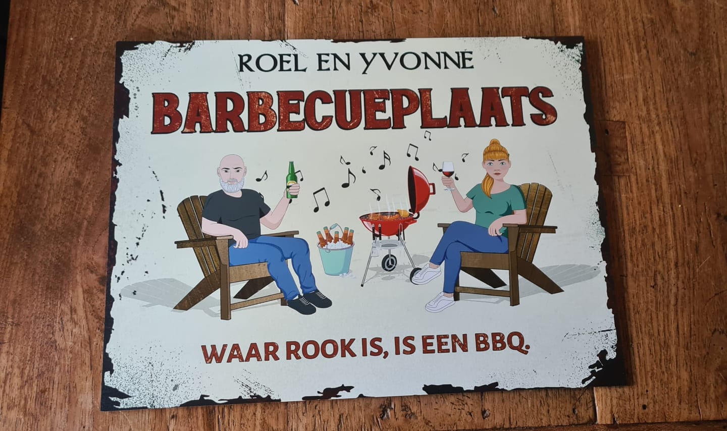 Customer photo review of Onze barbecueplaats - Outdoor Deurbord