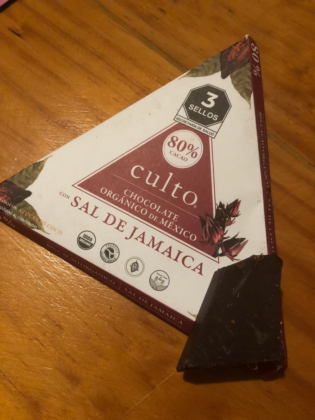 Customer photo review of 80% Chocolate Amargo con Sal de Jamaica | 80gr