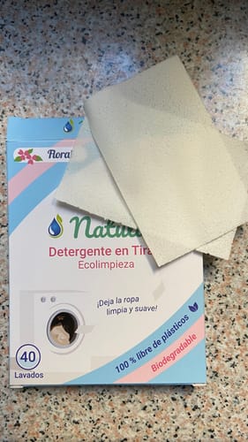 Customer photo review of Eco-Tiras de Detergente 40 lavados Natulim
