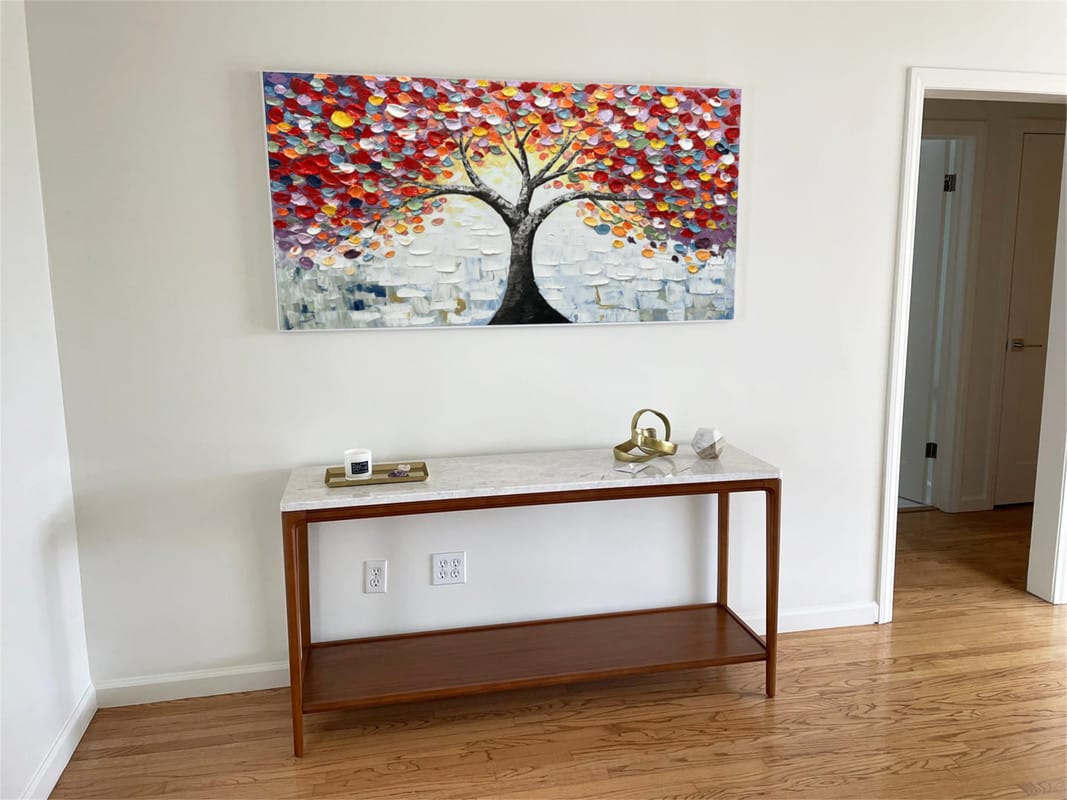 Customer photo review of Colorful Tree Textured Painting Canvas #TP008