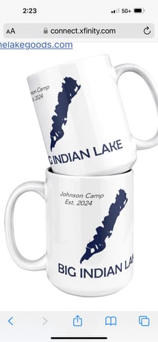 Customer photo review of Custom Lake Mug White 15oz.
