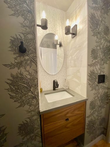 Customer photo review of Austin SLIM 24" Wall Mount American Black Walnut Bathroom Vanity
