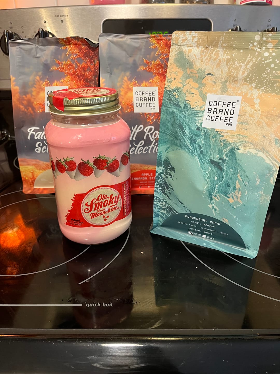 Customer photo review of Blackberry Cream Flavored Coffee