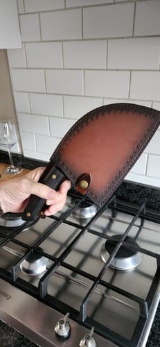Customer photo review of BraaiPlank™ Hammer Forged Butcher Knife
