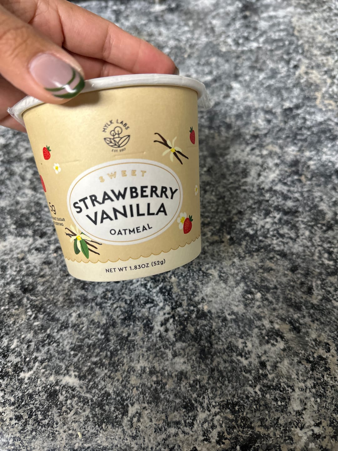 Customer photo review of Strawberry Vanilla Oatmeal