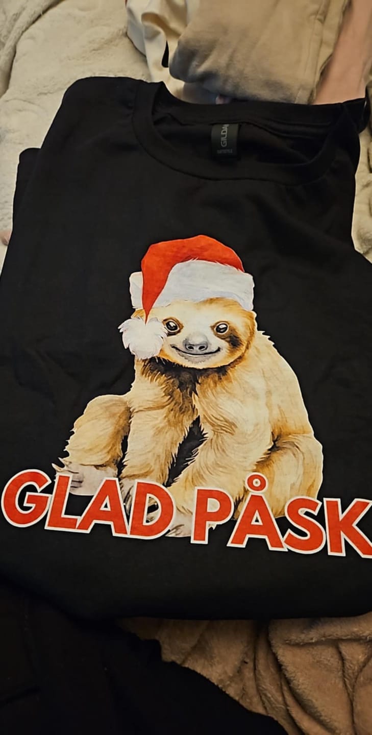 Customer photo review of Sengångarens God Jul - T-shirt