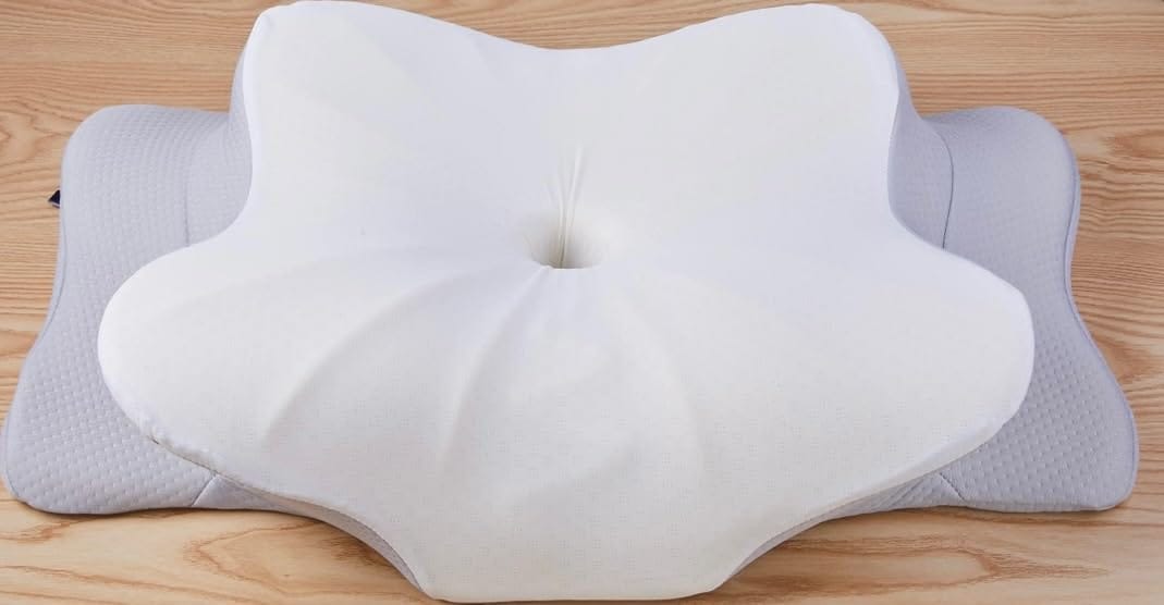 Customer photo review of DreamAlign Ergonomisk nakkepude med memory-skum
