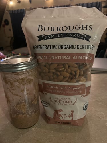 Customer photo review of Regenerative Organic All Natural Almonds | 3 Pound