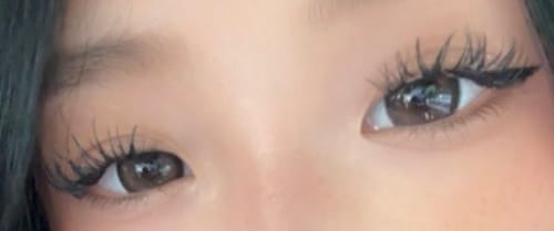 Customer photo review of Evangeline x Eyemoody Misty Brown | 6 Months, 2 pcs