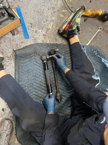 Customer photo review of Tie Rods For 2011-2024 Silverado Sierra 2500 3500 Compatible 0-6" Heavy Duty Adjustable Front Lower Tie Rod End Links Fits Chevy GMC