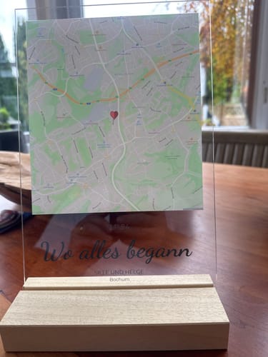 Kundenbewertung mit Foto zu "Unser Ereignis" - Personalisierte Acryltafel