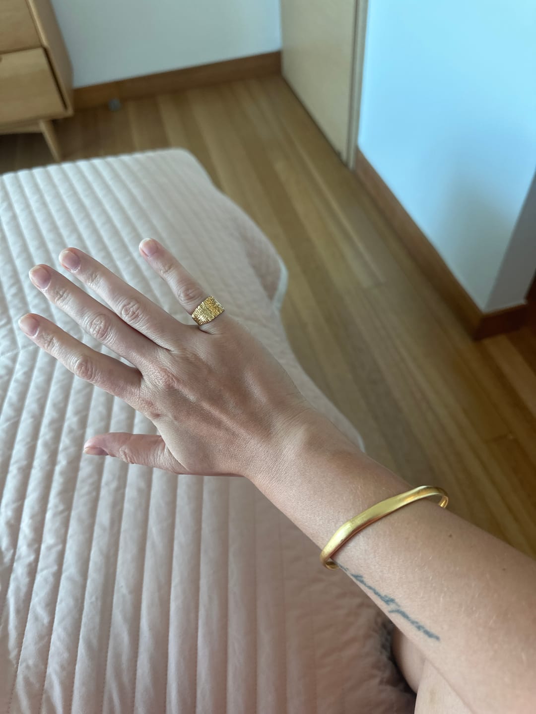 Customer photo review of BRUSHED BANGLE - GOLD
