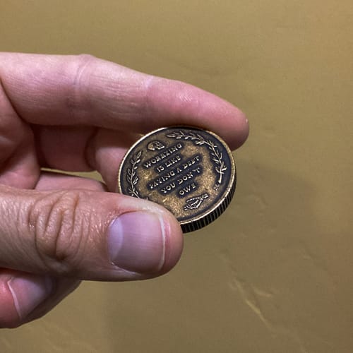 Customer photo review of O2 Worry Coin