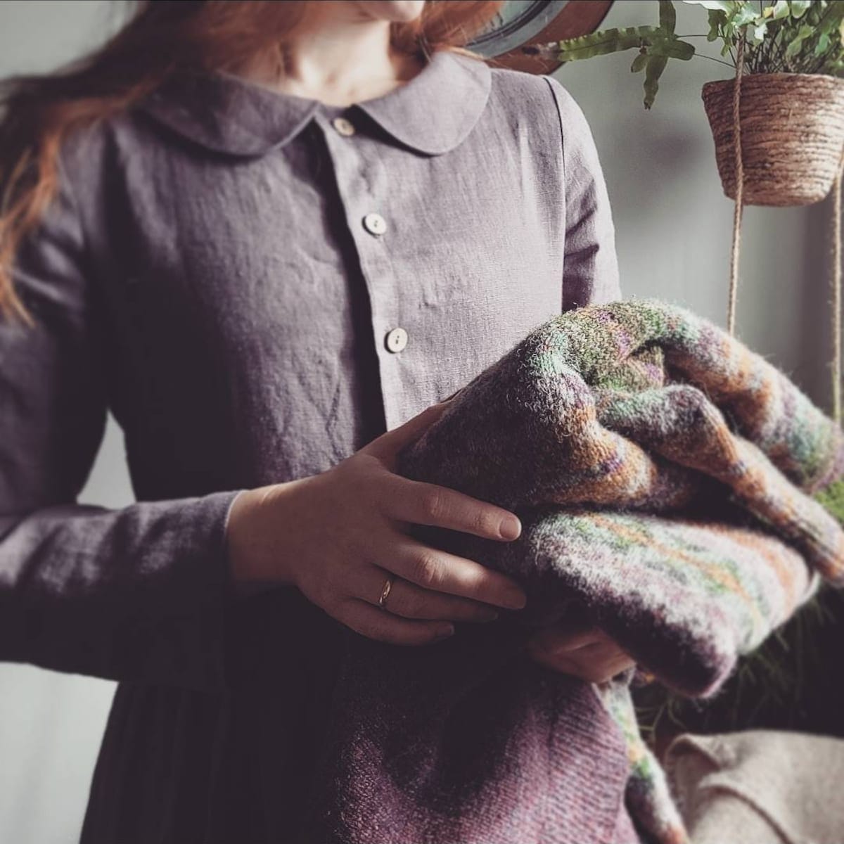 Customer photo review of Elegant Boho Collared Linen Women Dress