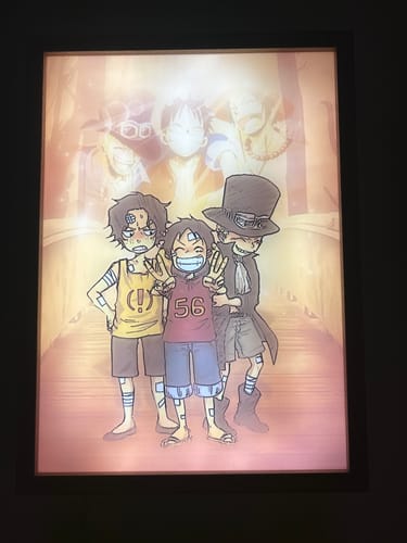 Customer photo review of Custom LED Light Up Painting Frame - Personalized Art Glowing Frame