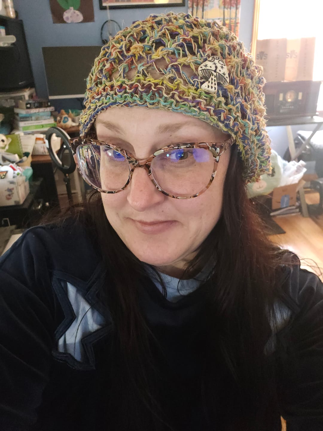 Customer photo review of Honeycomb Mushroom Hemp Hat