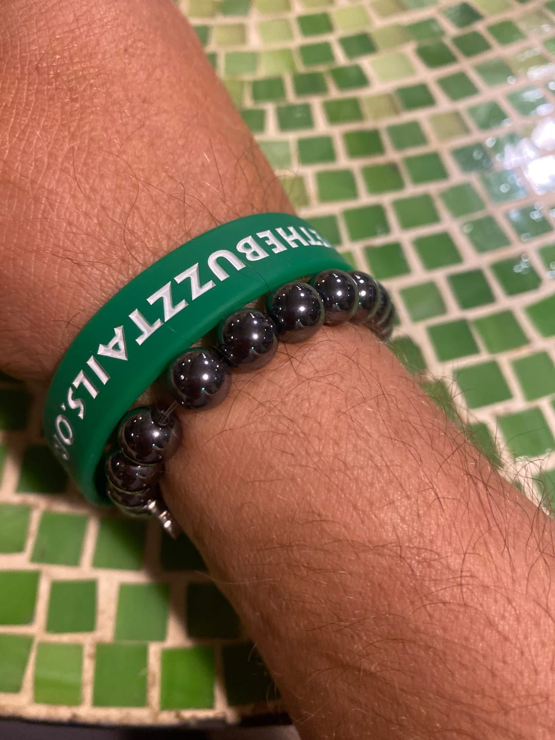 Customer photo review of Hematite Bracelet