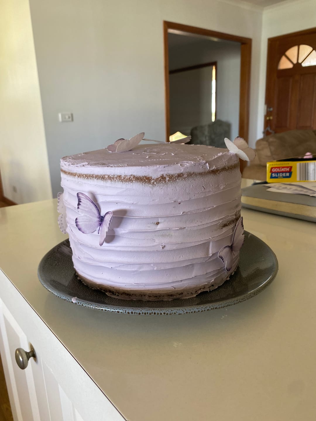 Customer photo review of Purple Edible Wafer Butterflies - Mix sizes - 24pcs