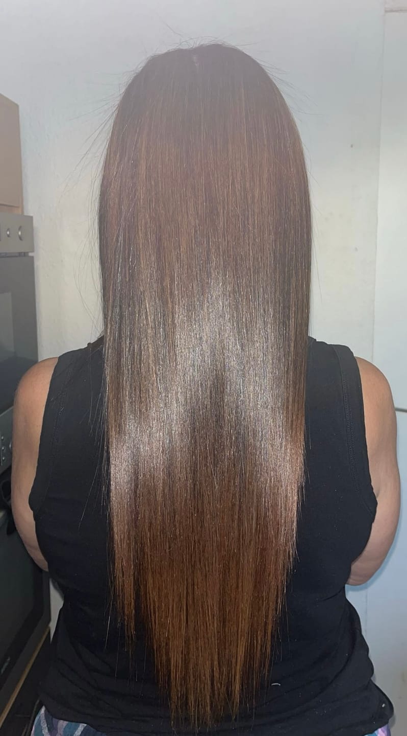Customer photo review of Lissage Au Tanin Salvatore Blue Gold