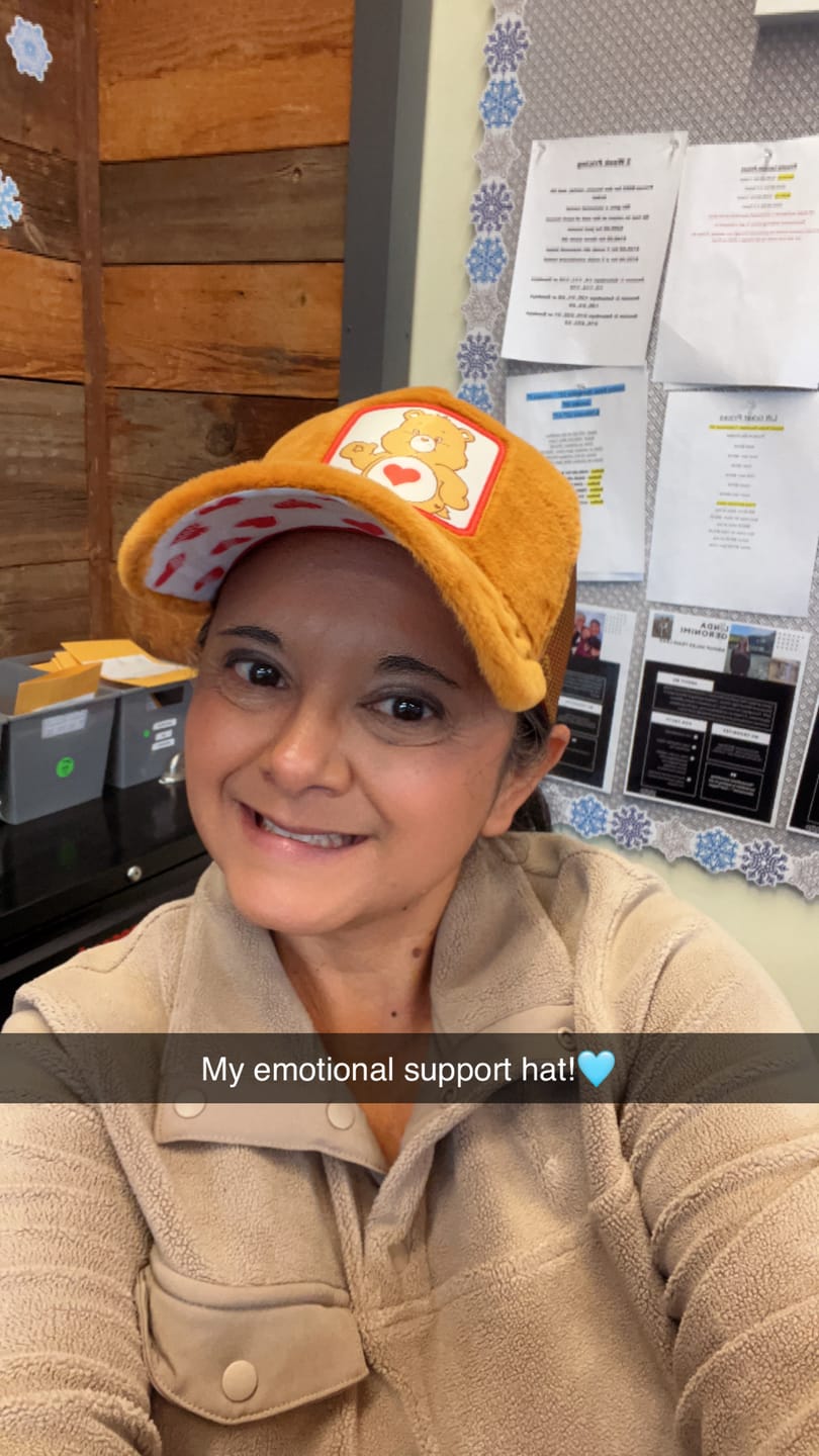 Customer photo review of OVERLORD X Care Bears:  Tender Heart Bear Trucker Cap