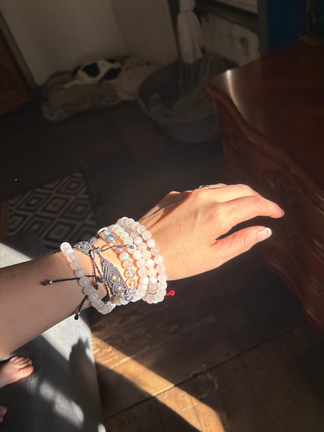 Customer photo review of Mala Pierres de Lune