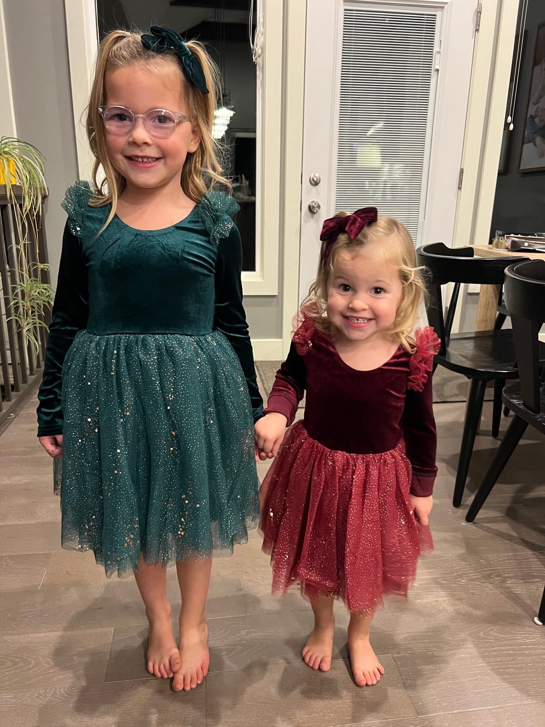 Customer photo review of Velour Ballerina Dress - Mistletoe