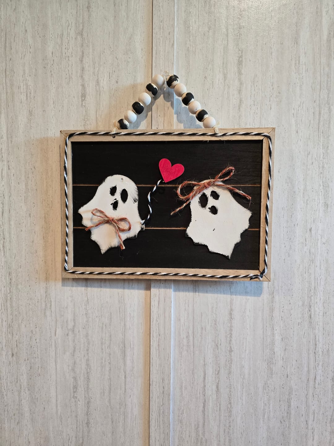 Customer photo review of Unfinished Sheet Ghost Shape | Halloween Craft Cutout | up to 36" DIY
