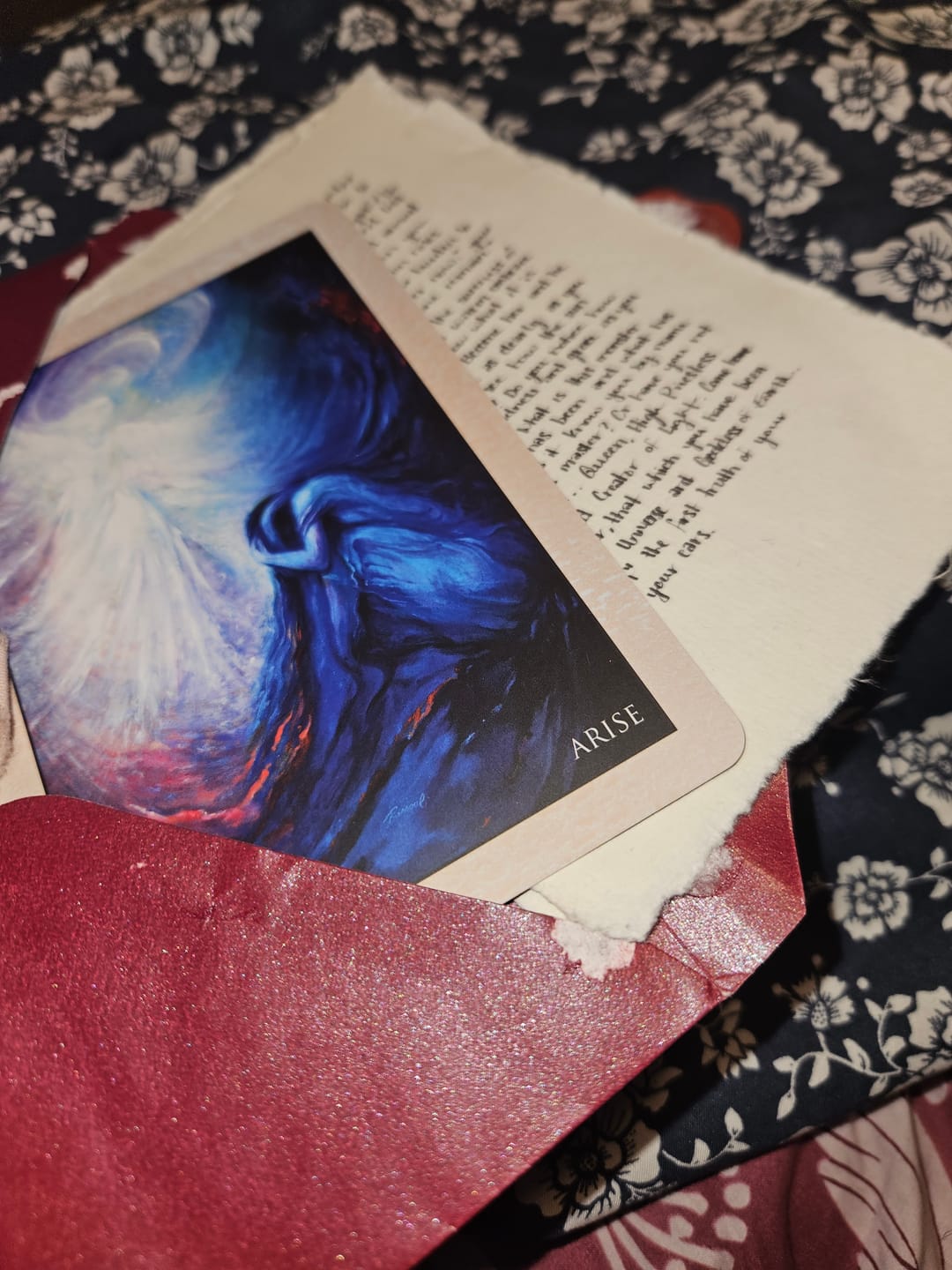 Customer photo review of Persephone's Sacred Secrets ~ Two Card Pull & Angel Message | via Mailed Letter