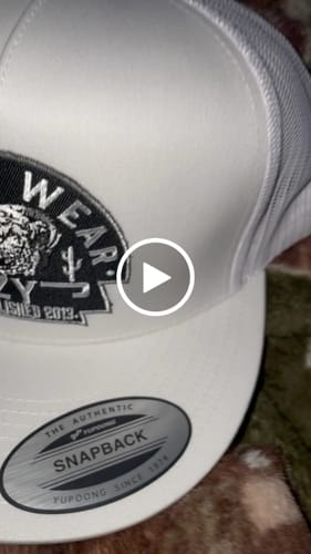 Customer video review of Lazy J Ranch White Black Arrowhead Classic Five Panel Trucker Hat