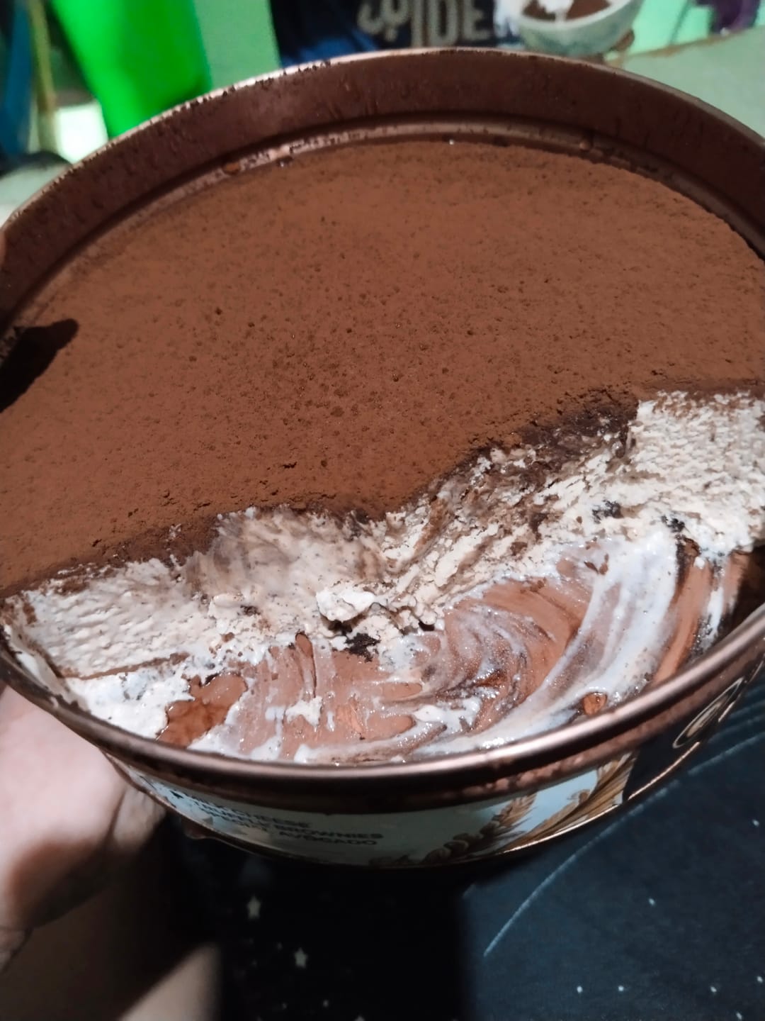 Customer photo review of Truffle Brownie Ice Cream