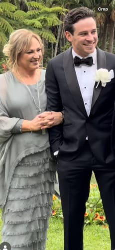 Customer photo review of Candie Silk Dress in Gum Leaf