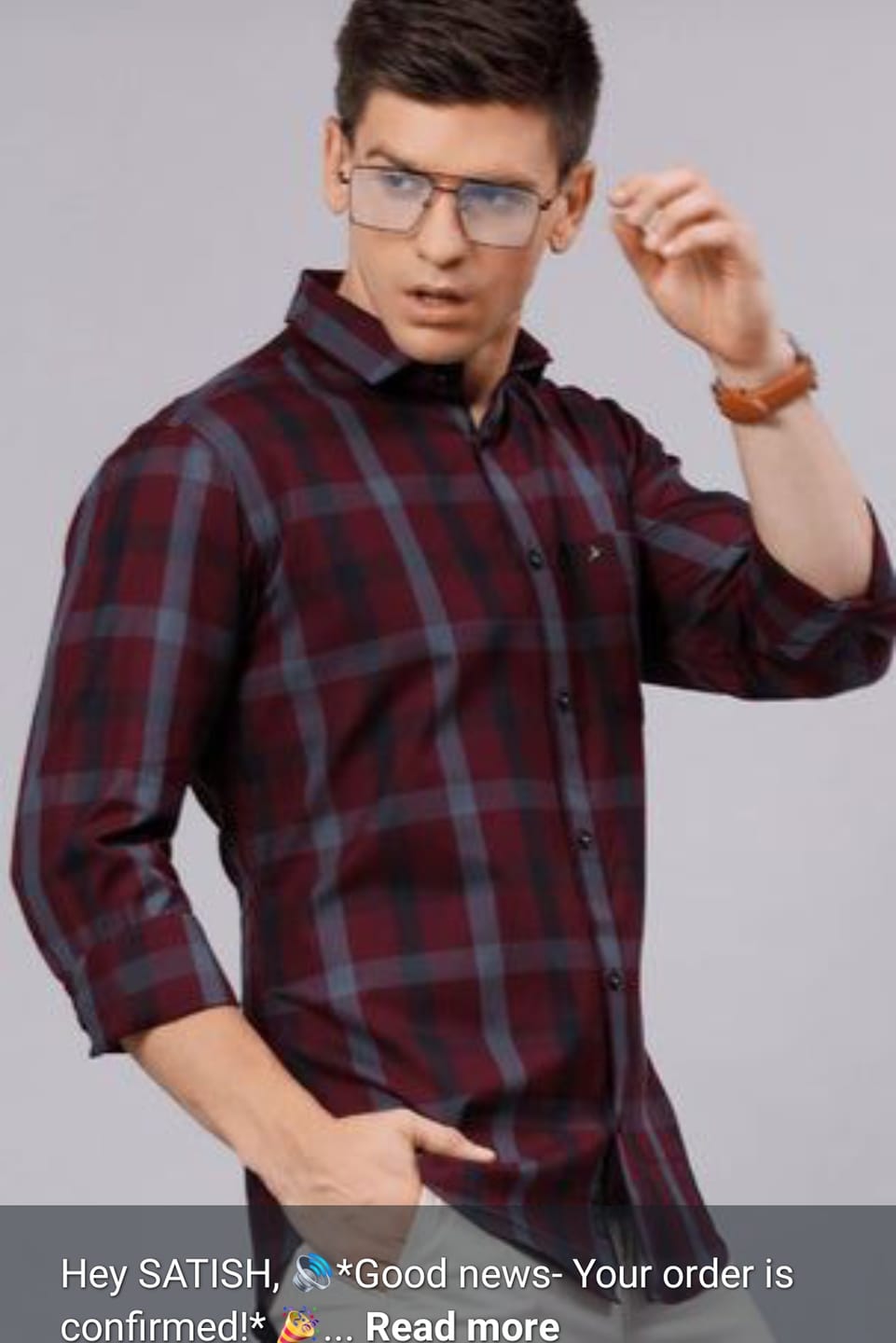 Customer photo review of Burgundy Red Checks - Full-Stain Proof